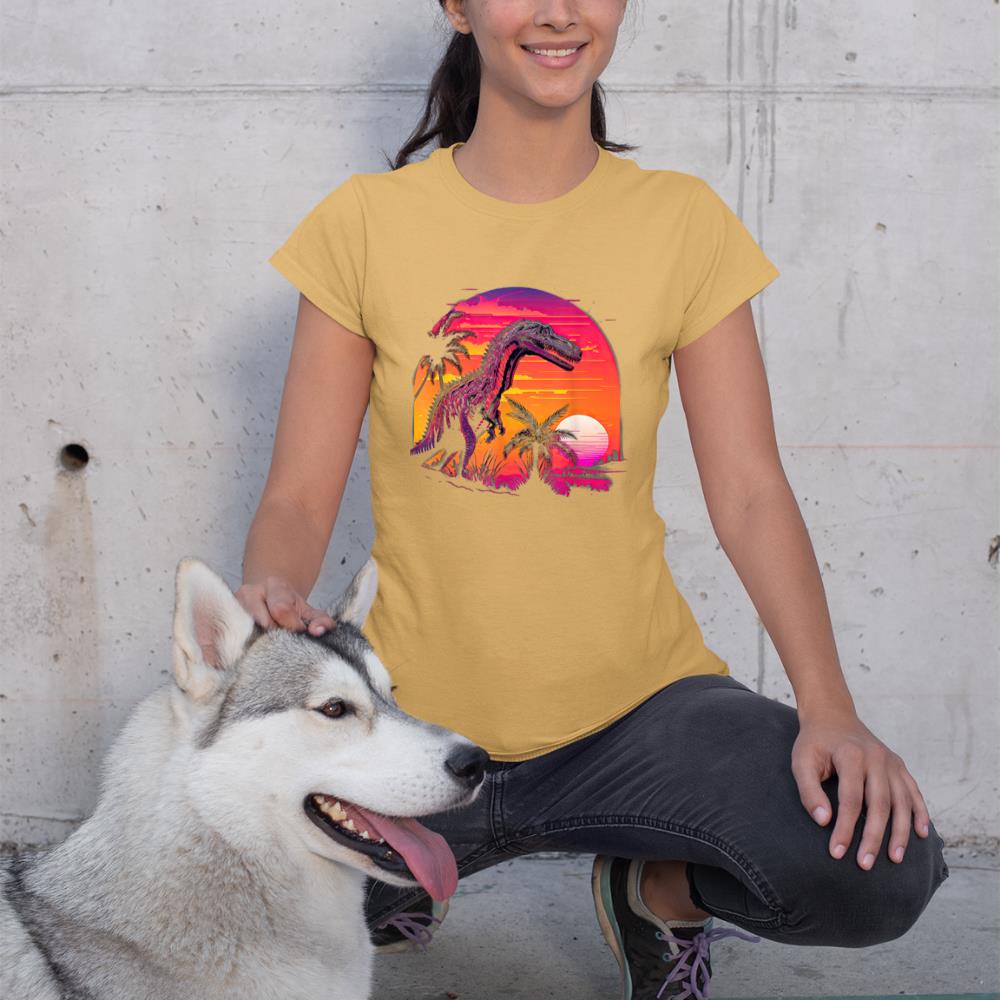 Retro Aesthetic Suchomimus dog T-Shirt - Image 12