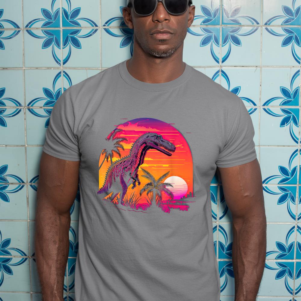 Retro Aesthetic Suchomimus dog T-Shirt - Image 7