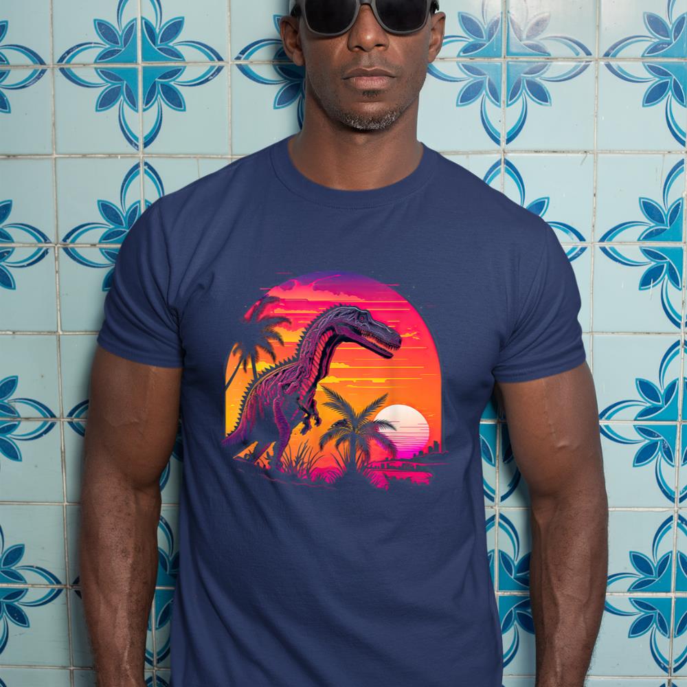 Retro Aesthetic Suchomimus dog T-Shirt - Image 9