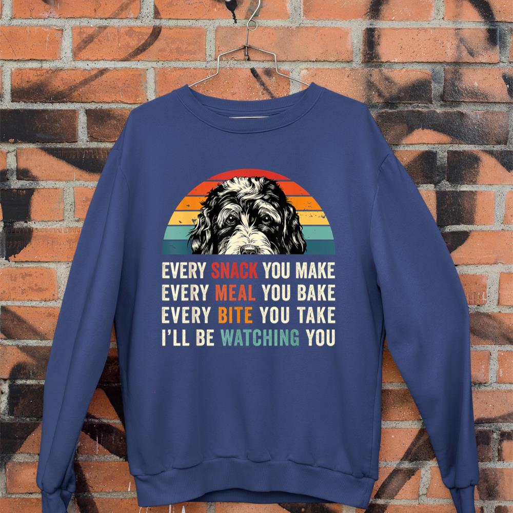 Retro Every snack you make Every meal you bake Doodle Dog Sweatshirt - Image 7