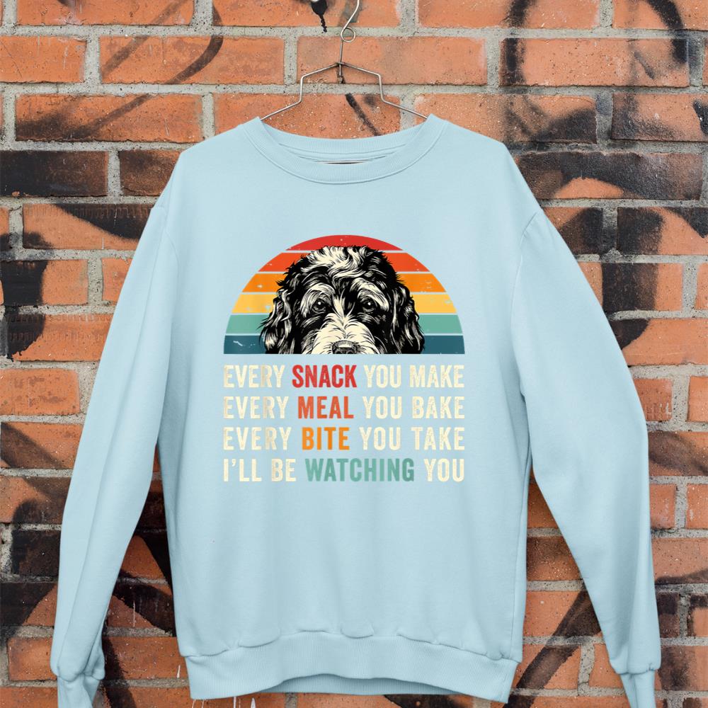 Retro Every snack you make Every meal you bake Doodle Dog Sweatshirt - Image 9