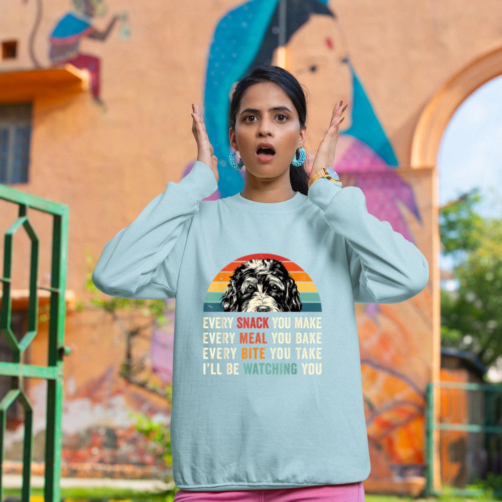 Retro Every snack you make Every meal you bake Doodle Dog Sweatshirt - Image 10
