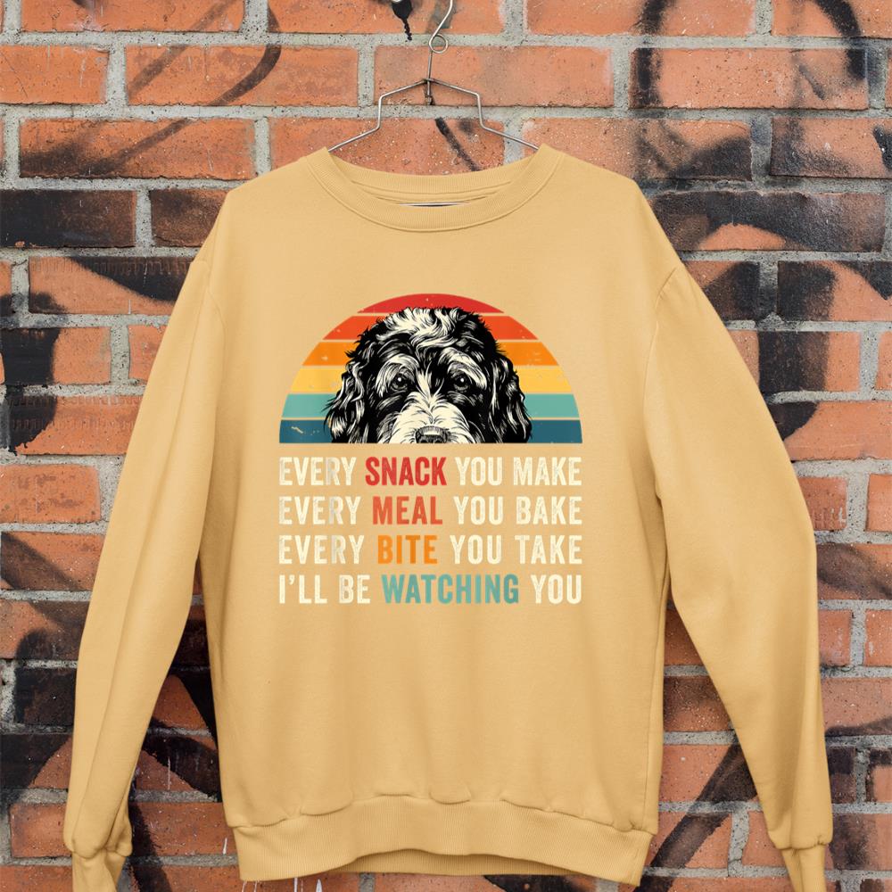 Retro Every snack you make Every meal you bake Doodle Dog Sweatshirt - Image 11