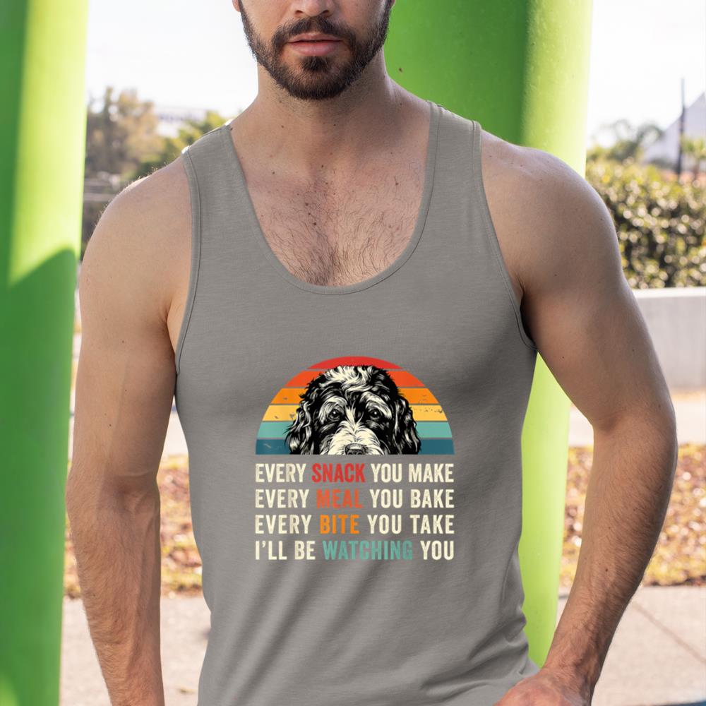 Retro Every snack you make Every meal you bake Doodle Dog Tank Top - Image 7