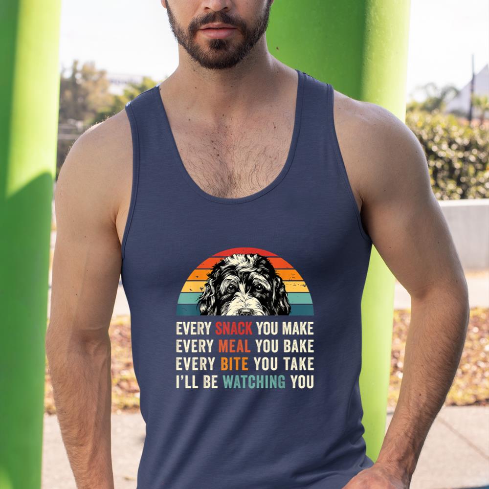 Retro Every snack you make Every meal you bake Doodle Dog Tank Top - Image 9