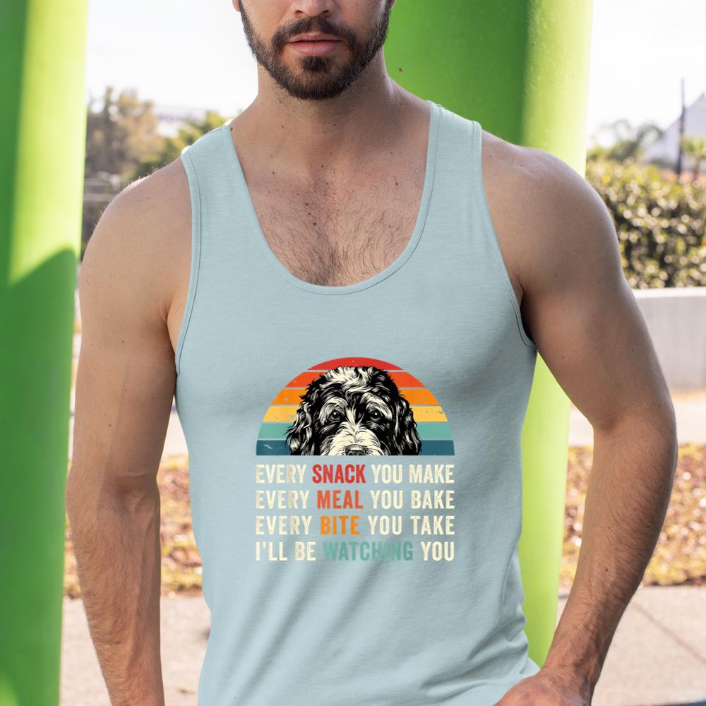 Retro Every snack you make Every meal you bake Doodle Dog Tank Top - Image 11