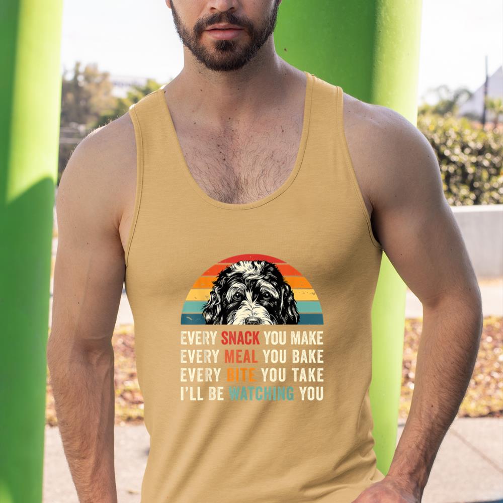 Retro Every snack you make Every meal you bake Doodle Dog Tank Top - Image 13