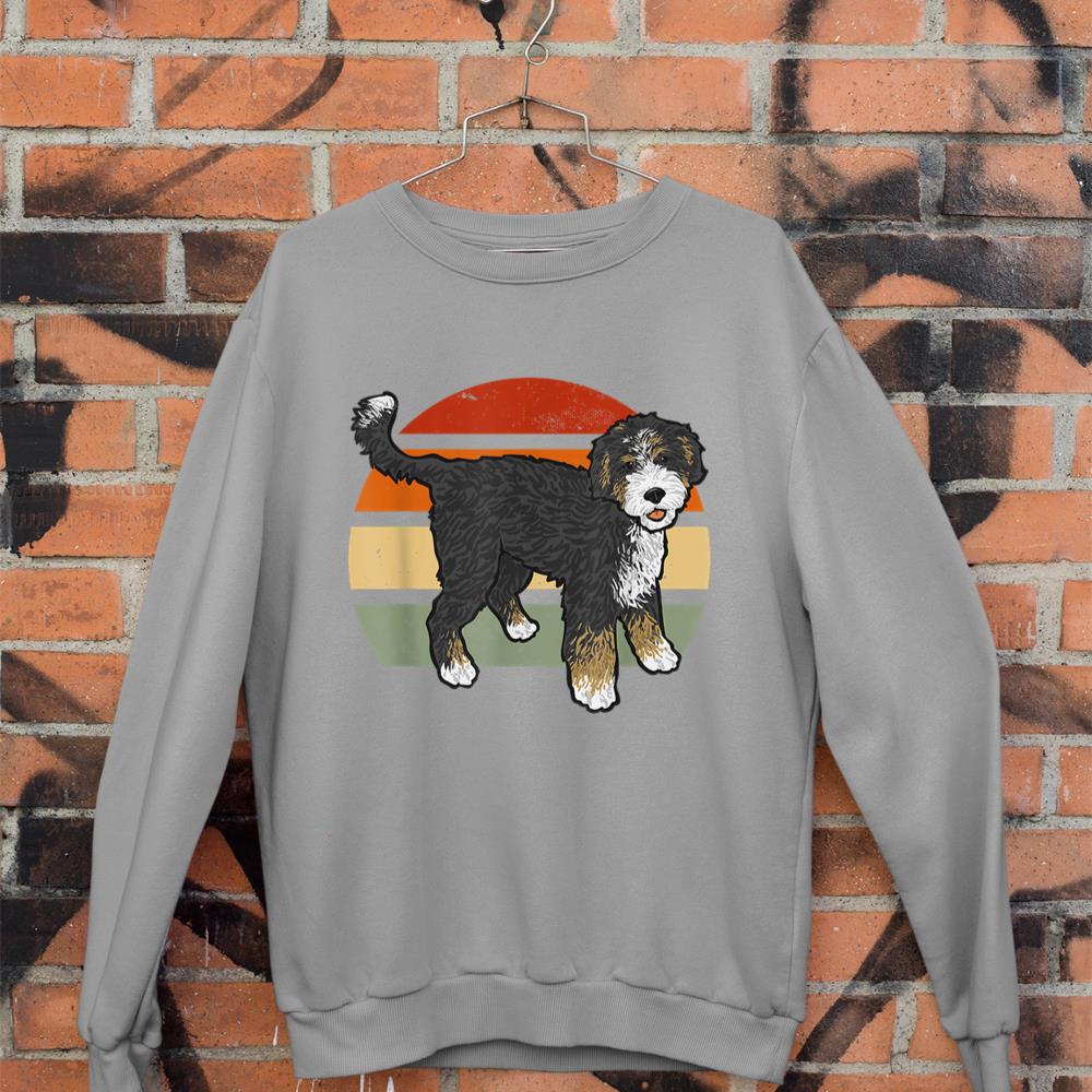 Retro Vintage Bernedoodle Dog Sweatshirt - Image 5