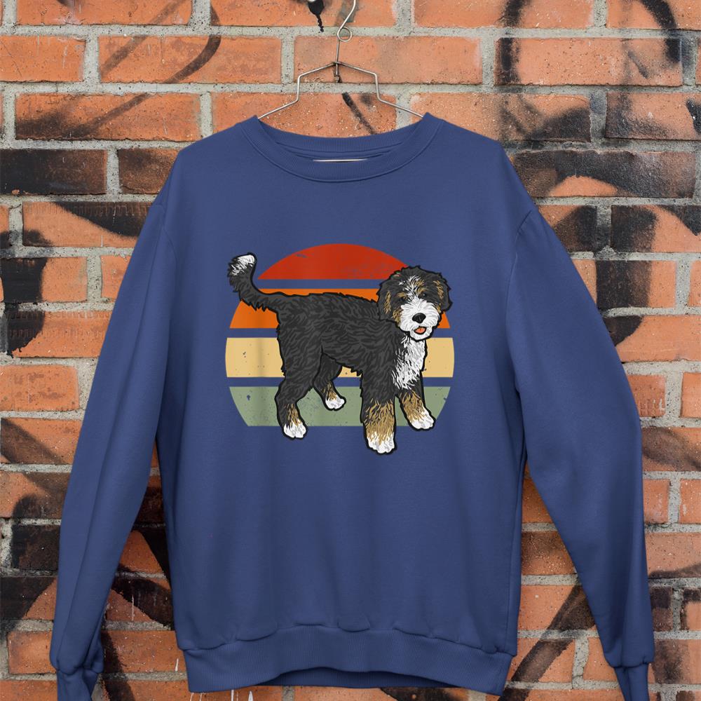 Retro Vintage Bernedoodle Dog Sweatshirt - Image 7
