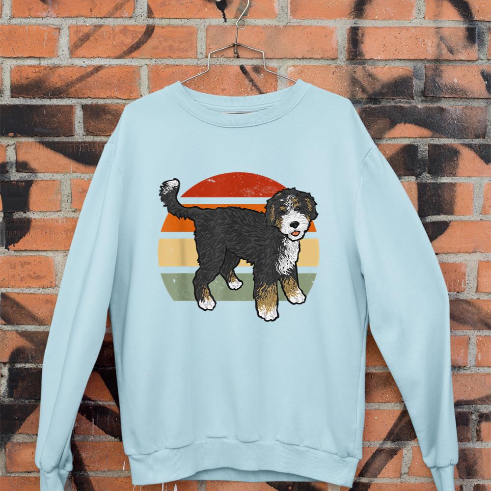 Retro Vintage Bernedoodle Dog Sweatshirt - Image 9