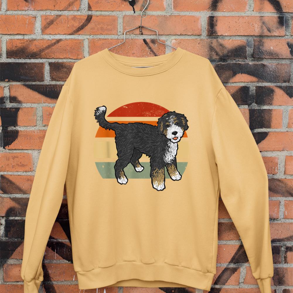 Retro Vintage Bernedoodle Dog Sweatshirt - Image 11
