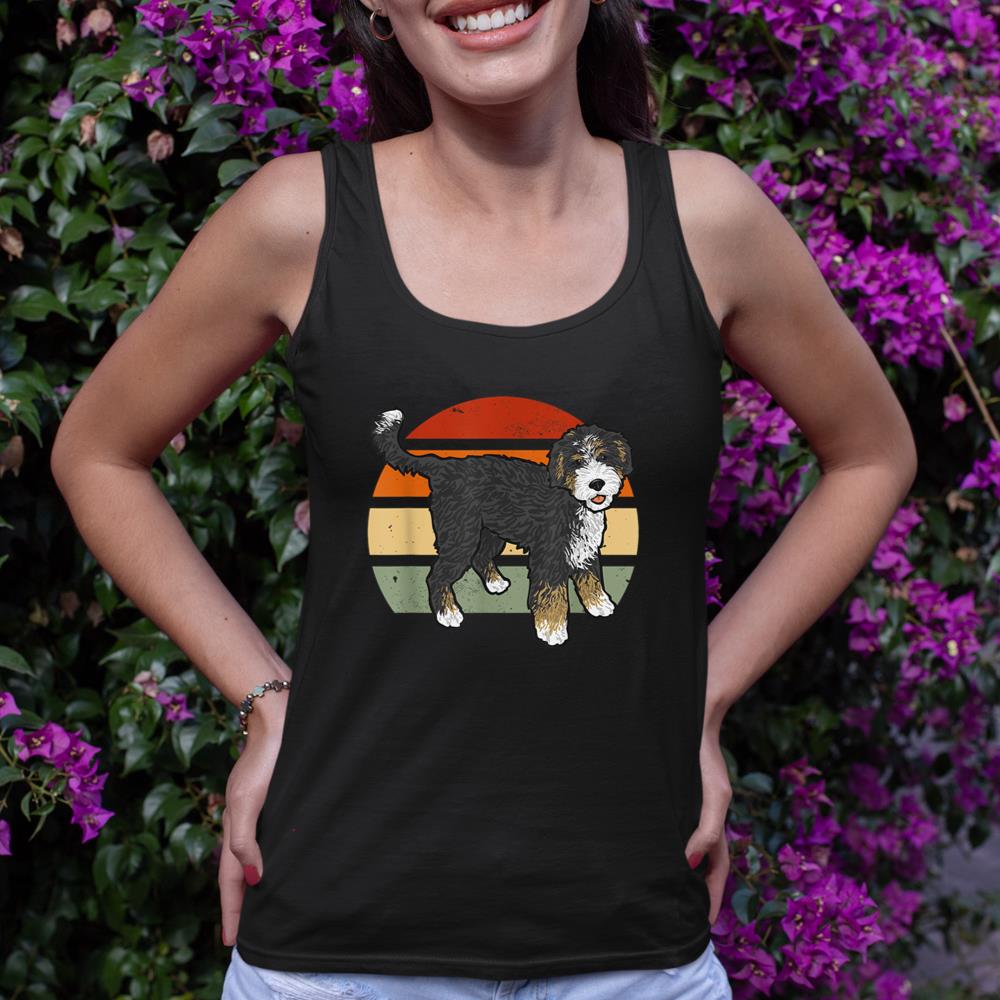 Retro Vintage Bernedoodle Dog Tank Top - Image 2
