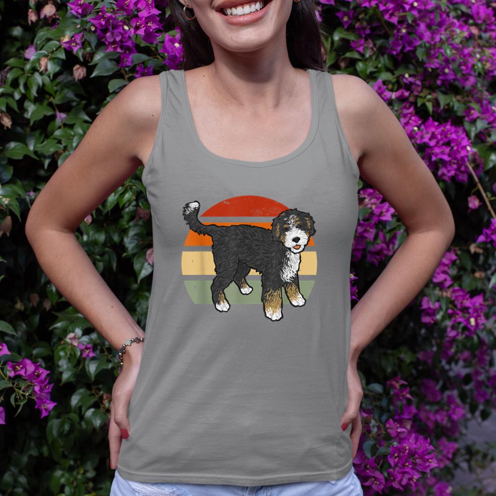 Retro Vintage Bernedoodle Dog Tank Top - Image 6