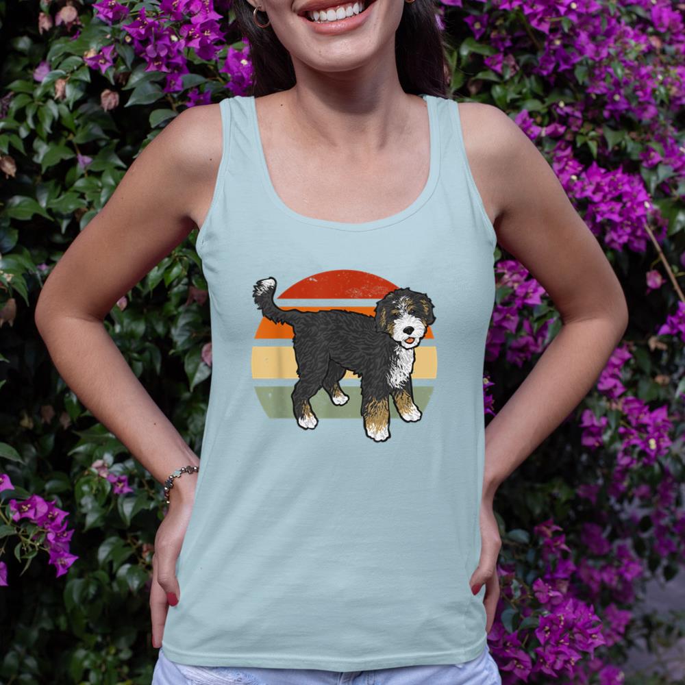 Retro Vintage Bernedoodle Dog Tank Top - Image 10