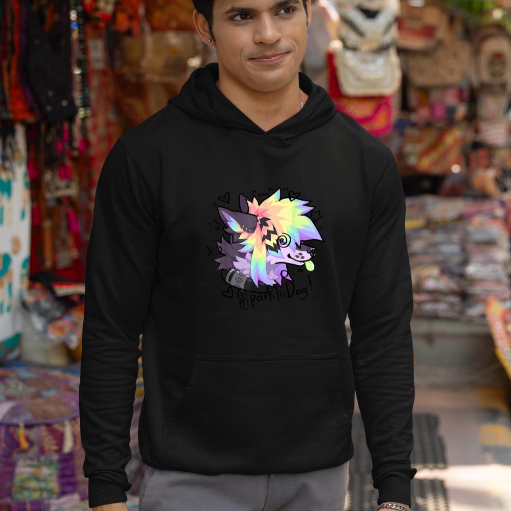 Sparkle Dog Retro Furry Fandom Hoodie - Image 3