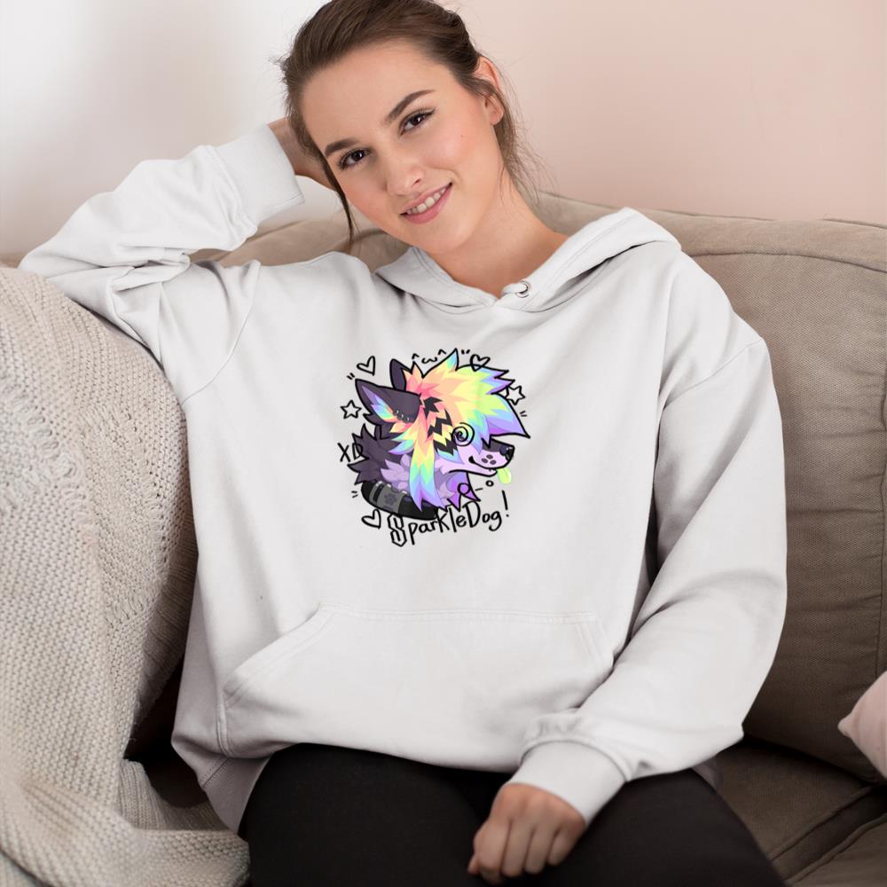 Sparkle Dog Retro Furry Fandom Hoodie - Image 4