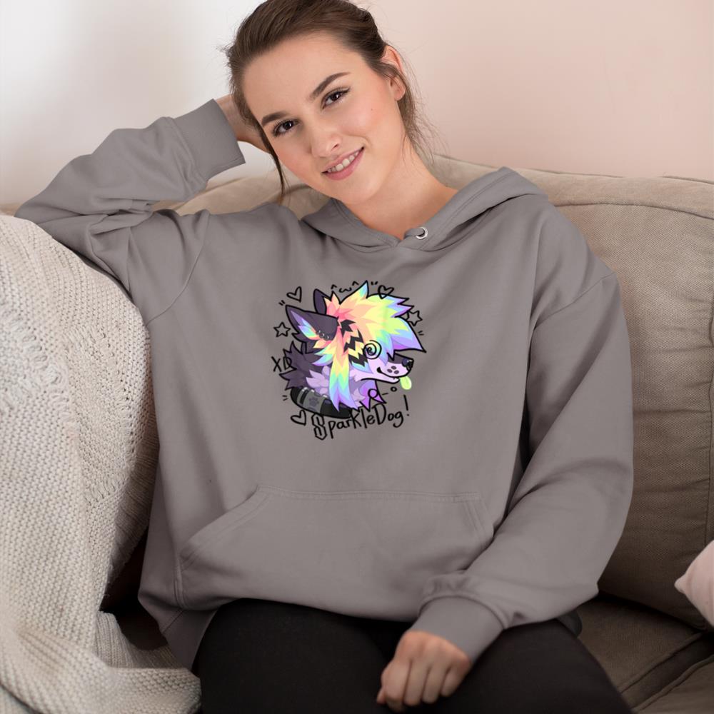 Sparkle Dog Retro Furry Fandom Hoodie - Image 6