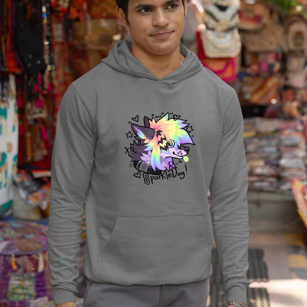 Sparkle Dog Retro Furry Fandom Hoodie - Image 7