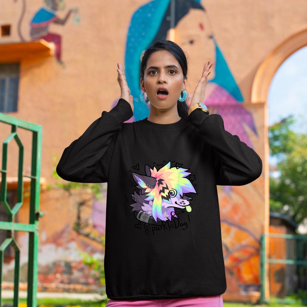 Sparkle Dog Retro Furry Fandom Sweatshirt - Image 2