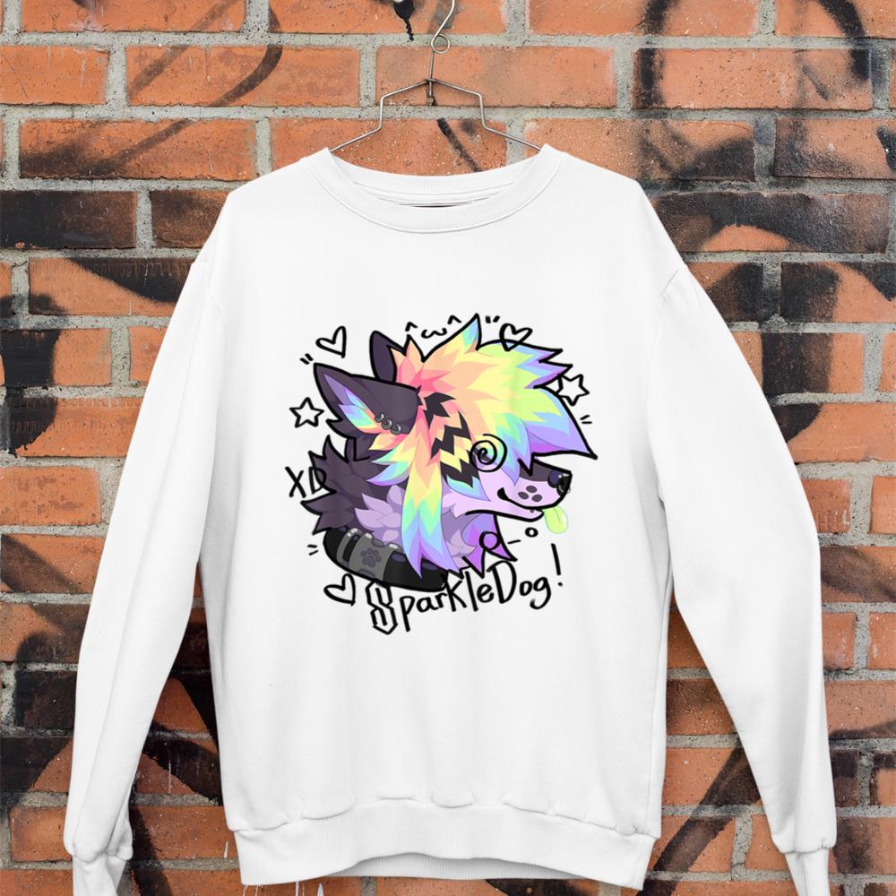 Sparkle Dog Retro Furry Fandom Sweatshirt - Image 3