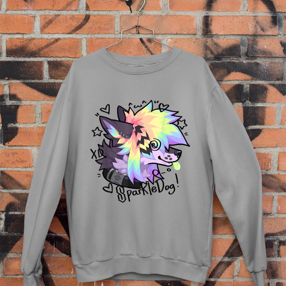 Sparkle Dog Retro Furry Fandom Sweatshirt - Image 5