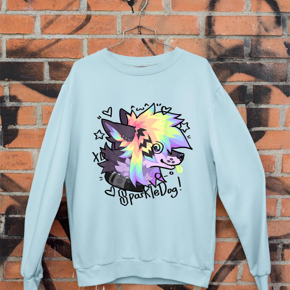 Sparkle Dog Retro Furry Fandom Sweatshirt - Image 9