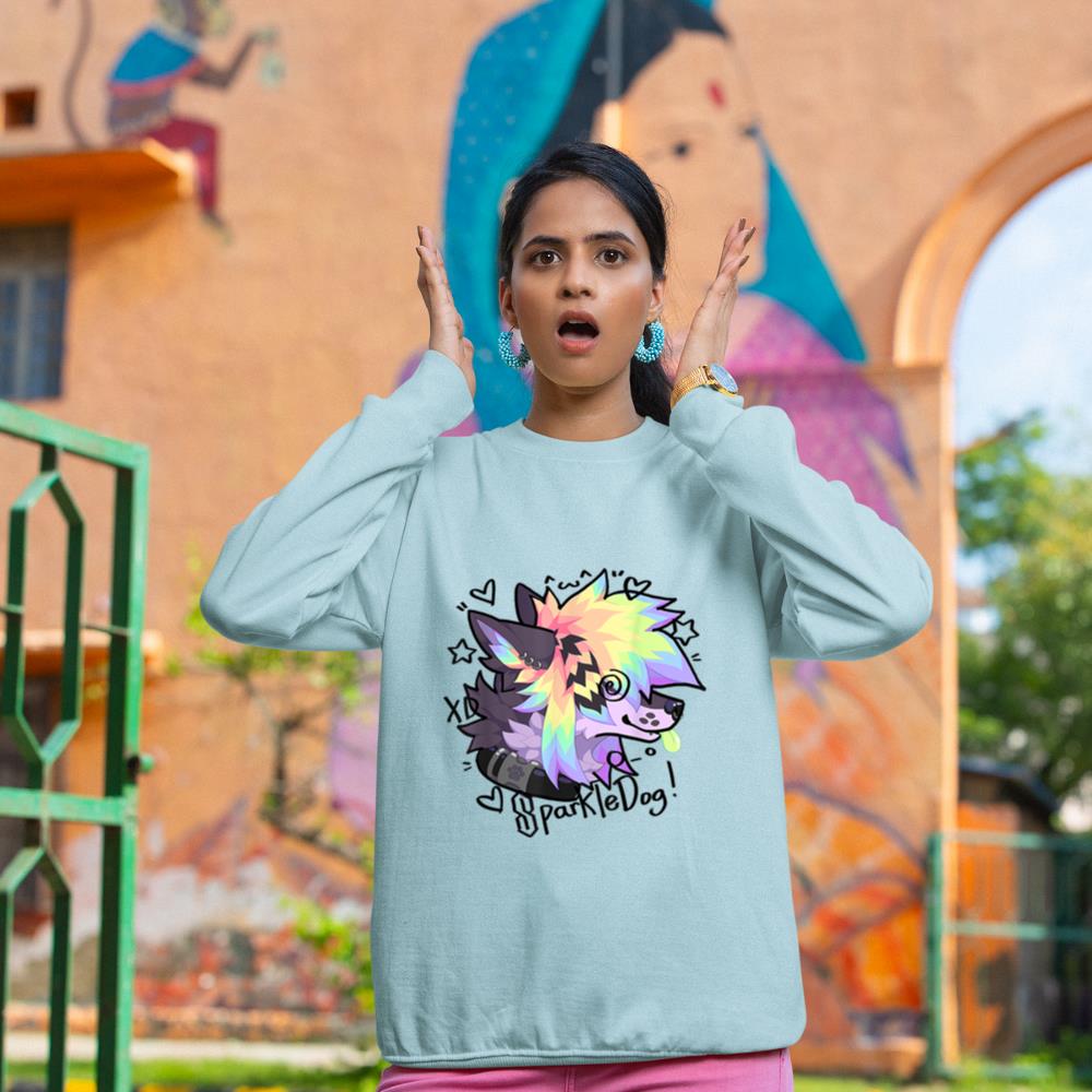 Sparkle Dog Retro Furry Fandom Sweatshirt - Image 10