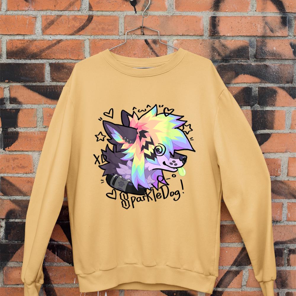 Sparkle Dog Retro Furry Fandom Sweatshirt - Image 11