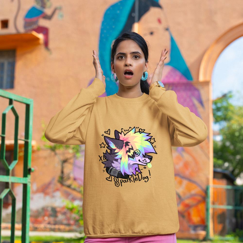 Sparkle Dog Retro Furry Fandom Sweatshirt - Image 12