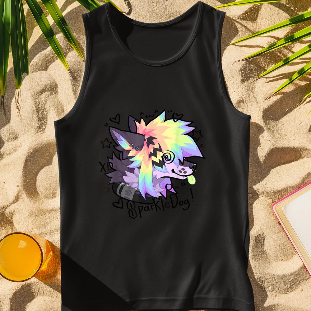 Sparkle Dog Retro Furry Fandom Tank Top