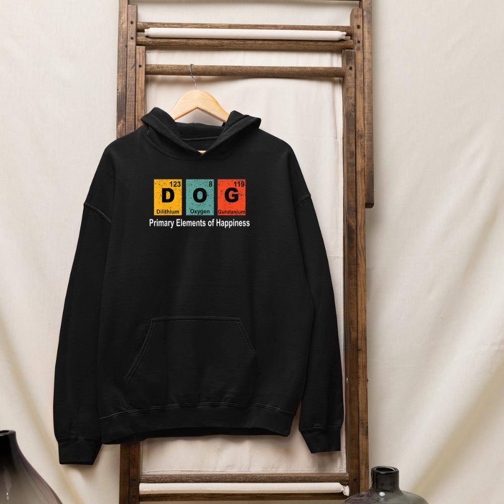Vintage Dog Science Teacher Funny Periodic Table Pet Gift Hoodie