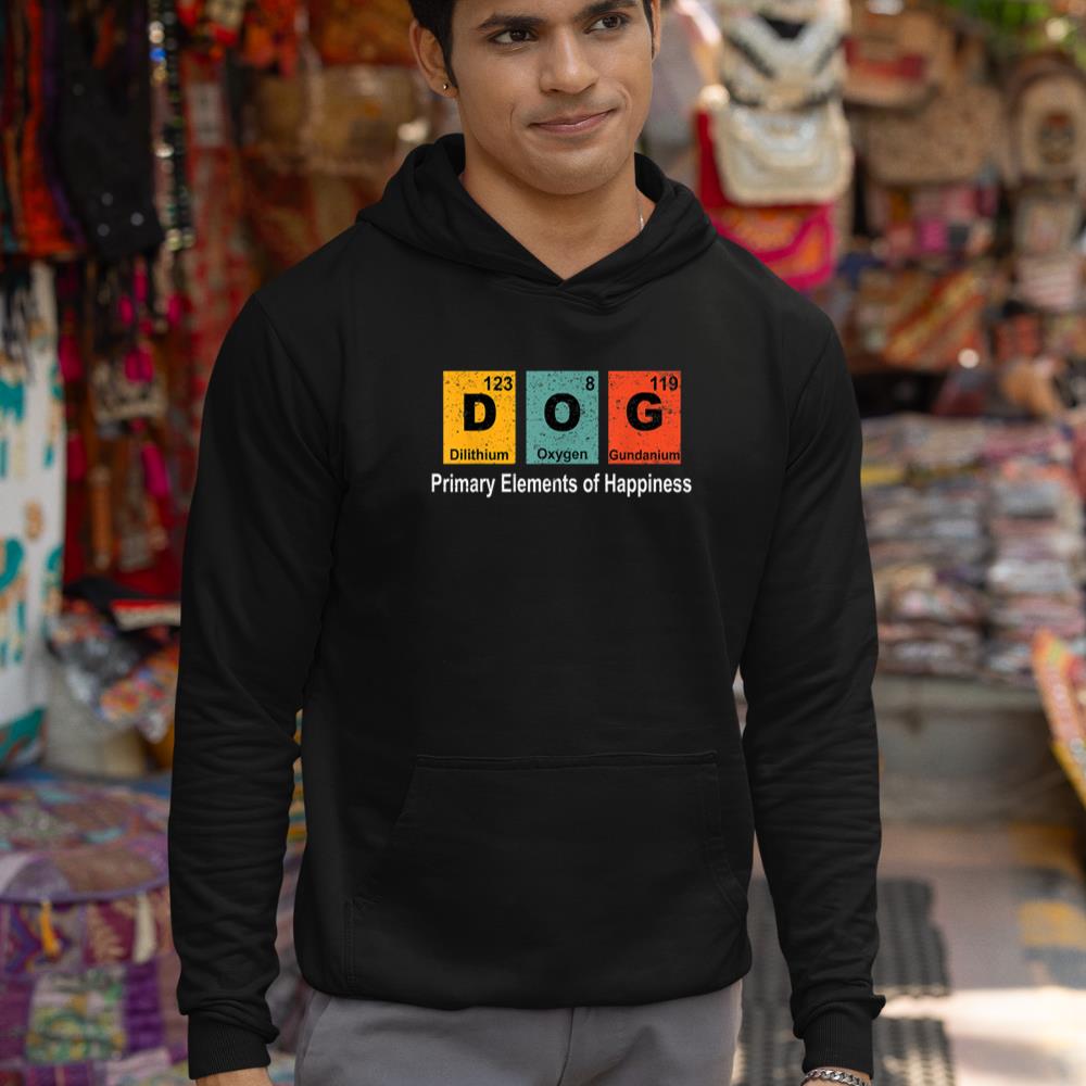 Vintage Dog Science Teacher Funny Periodic Table Pet Gift Hoodie - Image 3