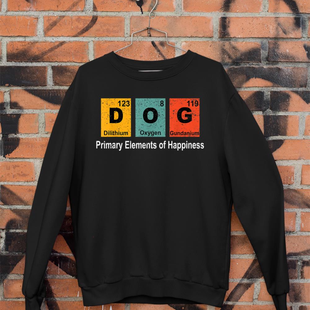 Vintage Dog Science Teacher Funny Periodic Table Pet Gift Sweatshirt