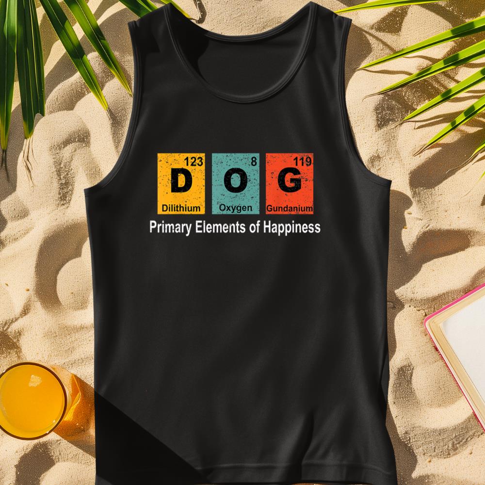 Vintage Dog Science Teacher Funny Periodic Table Pet Gift Tank Top