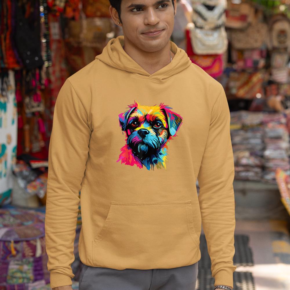 Watercolor Colorful Border Terrier Dog Hoodie - Image 13