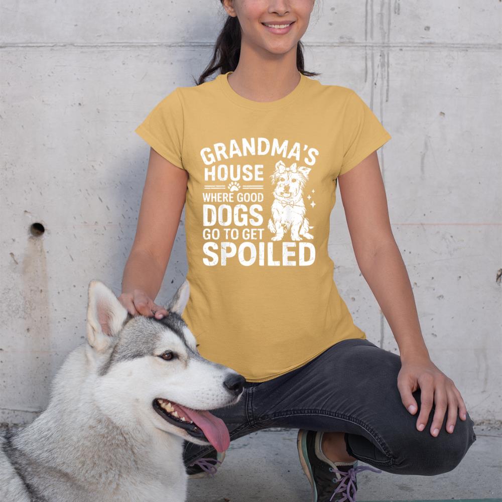 Where Good Dogs Go to Get Spoiled Dog Grandma T-Shirt - Image 12