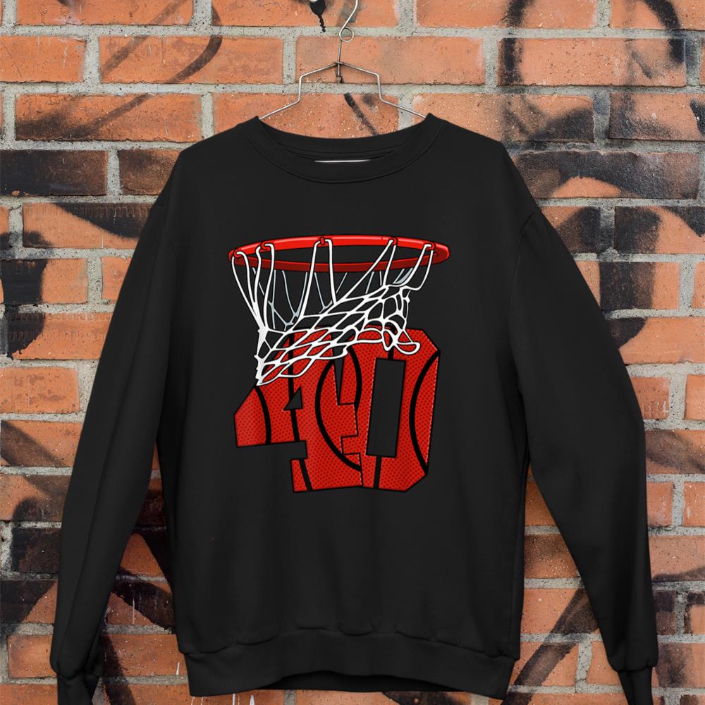 40th Basketball Birthday - Basketball and Streetball Gift Sweatshirt