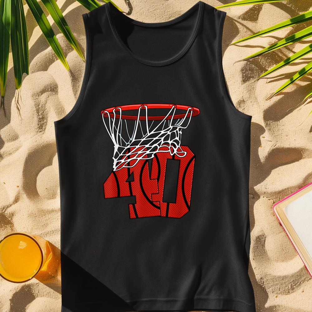 40th Basketball Birthday - Basketball and Streetball Gift Tank Top