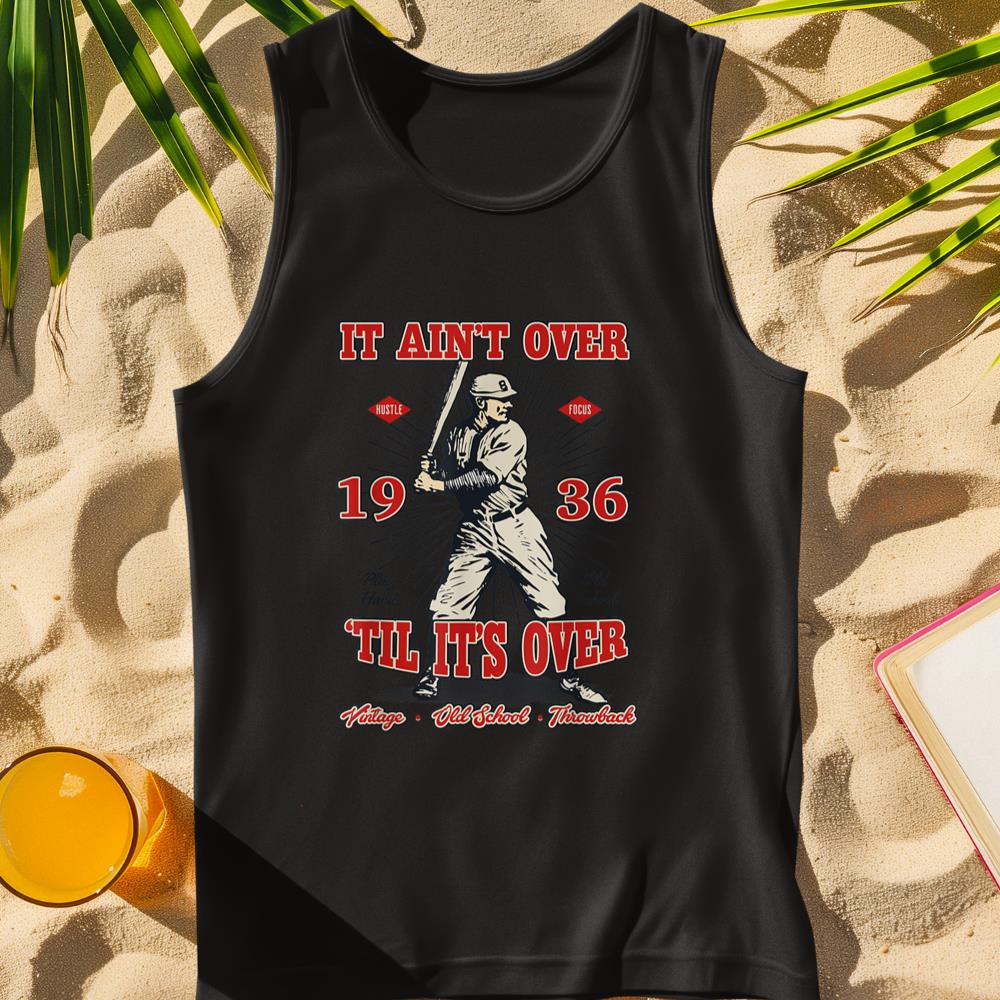 Ain't Over 'Til It's Over 1936 Old School Baseball Birthday Tank Top