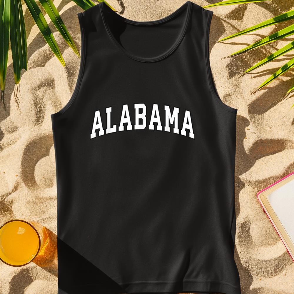 Alabama AL Retro Vintage Athletic Sports Design Red Style Tank Top