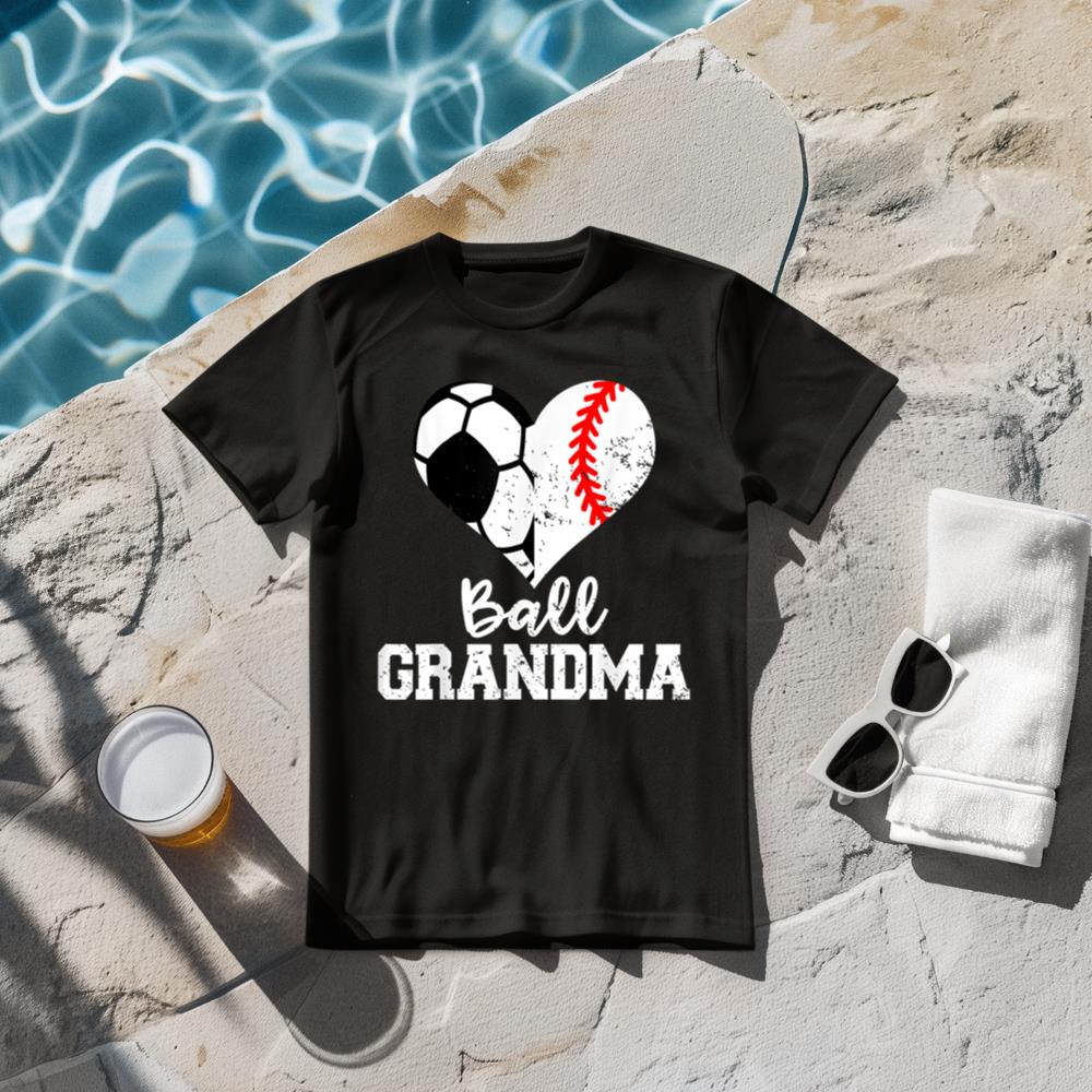 Ball Grandma Funny Soccer Baseball Grandma T-Shirt