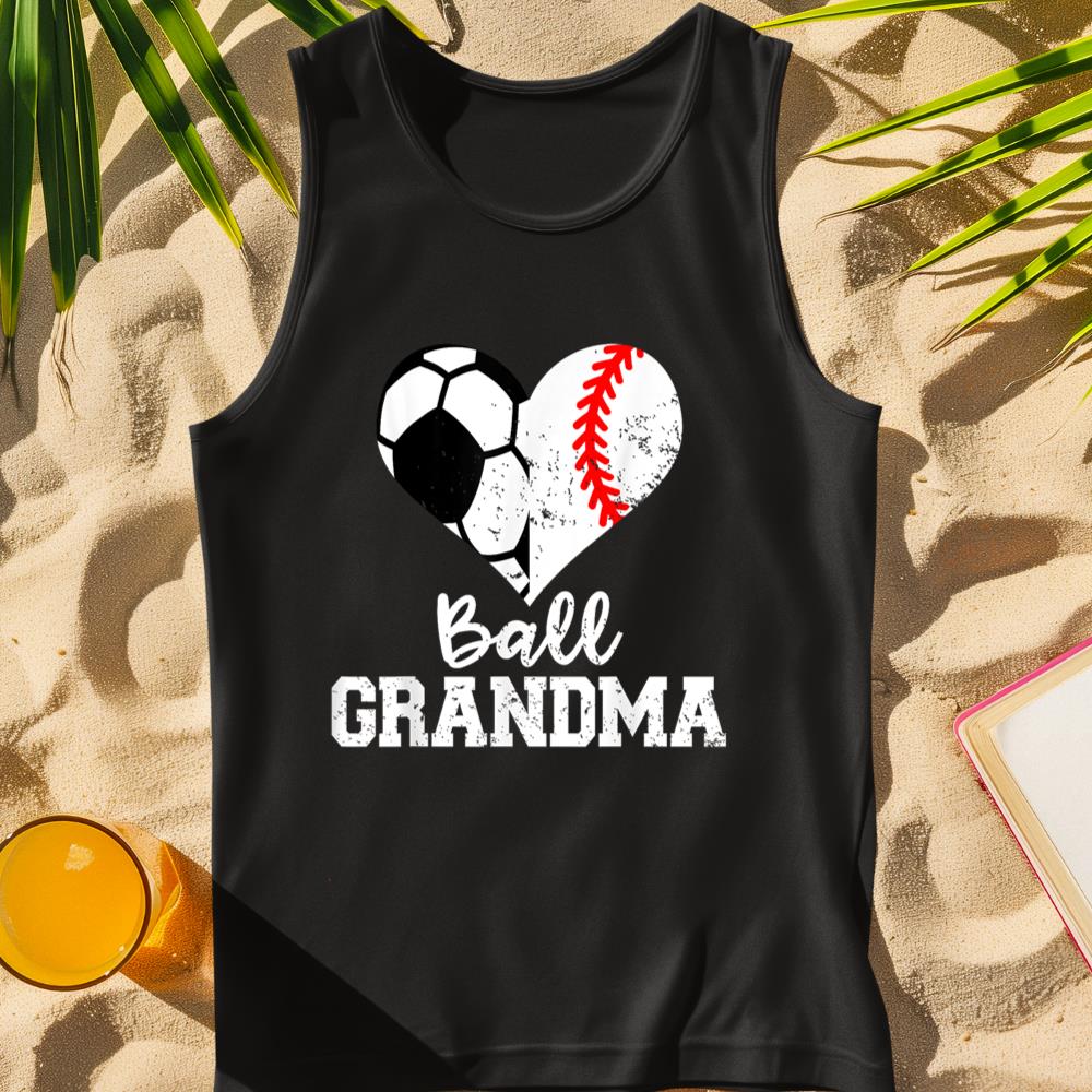 Ball Grandma Funny Soccer Baseball Grandma Tank Top