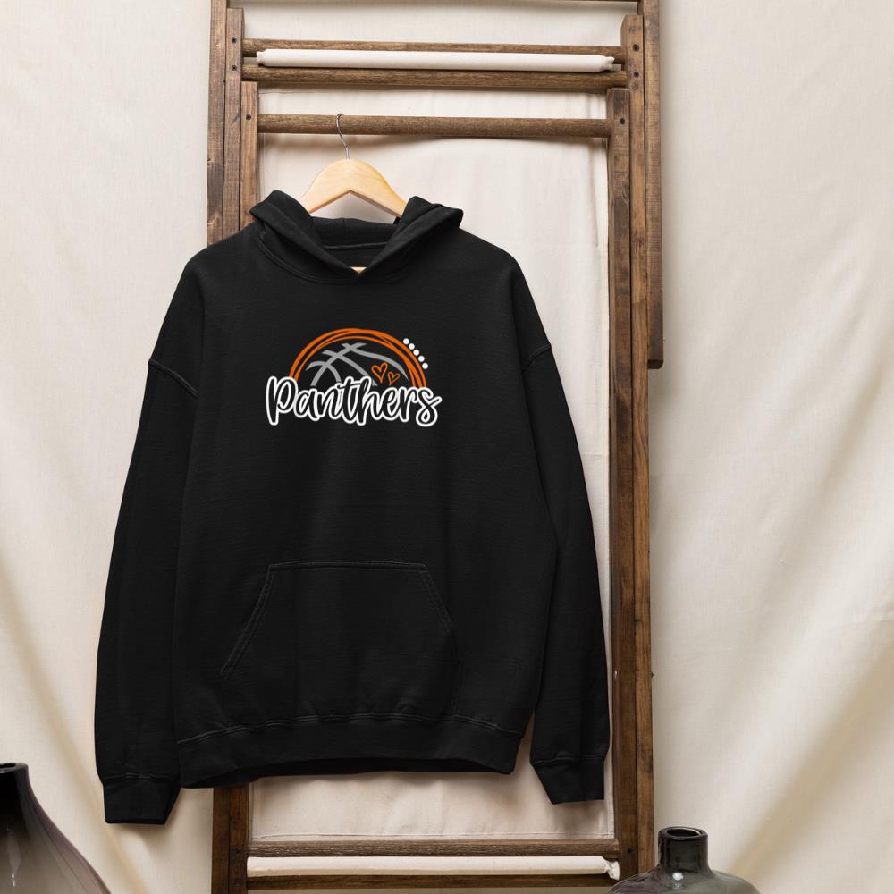 Basketball Panther School Sports Fan Team Spirit Hoodie