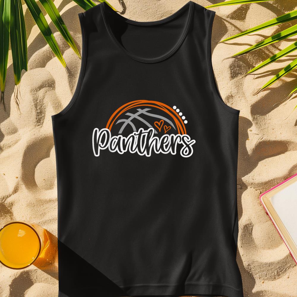 Basketball Panther School Sports Fan Team Spirit Tank Top