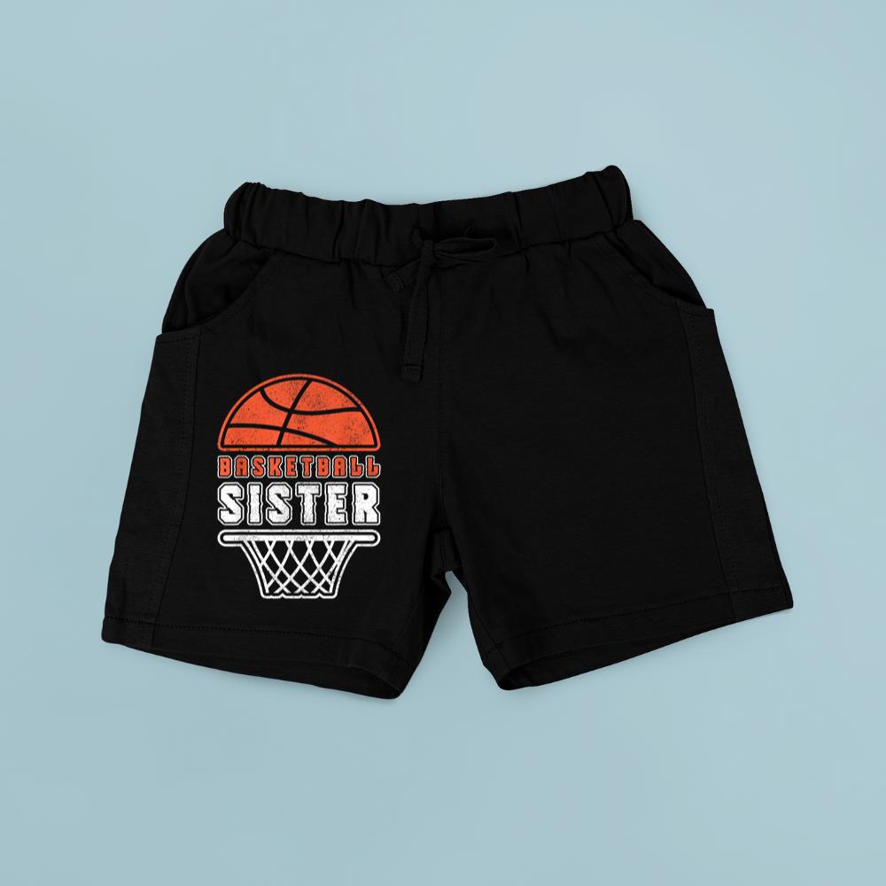 Basketball Sister Basketball Lover Fan Kids Girls Basketball Short