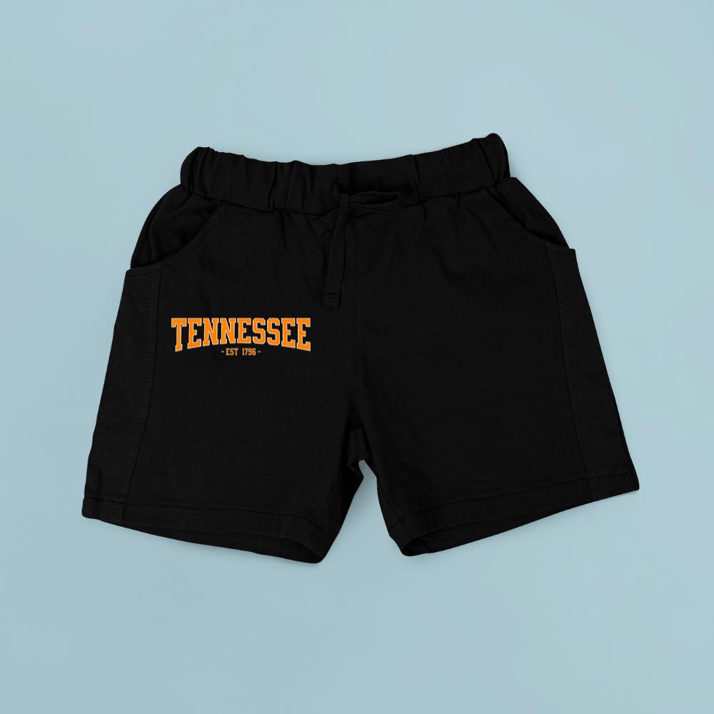 Classic TN Orange Print Retro Varsity Vintage Tennessee Short