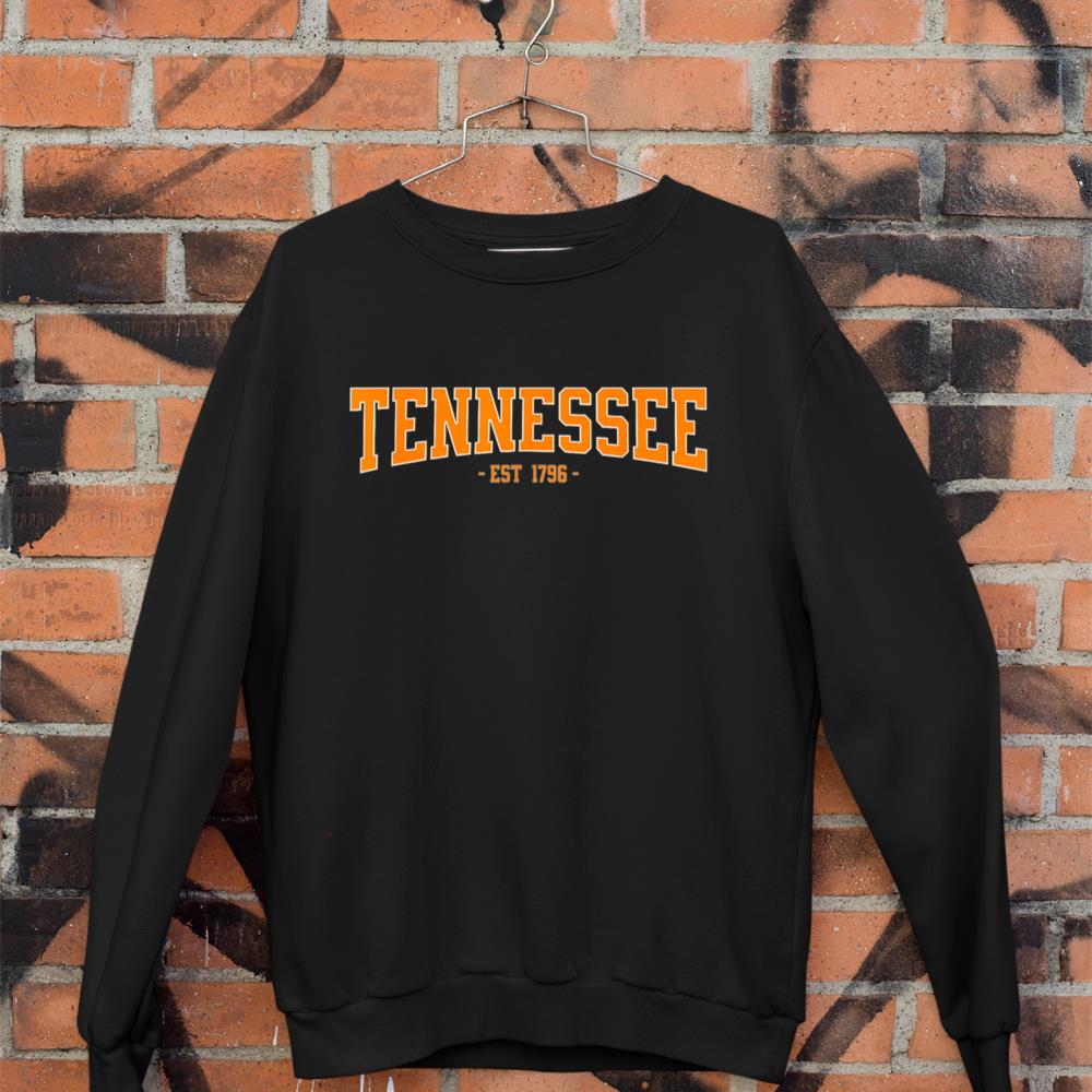 Classic TN Orange Print Retro Varsity Vintage Tennessee Sweatshirt