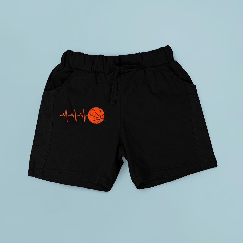 Cool Basketball Heartbeat BBall Coach Player Men Kids Boys Short