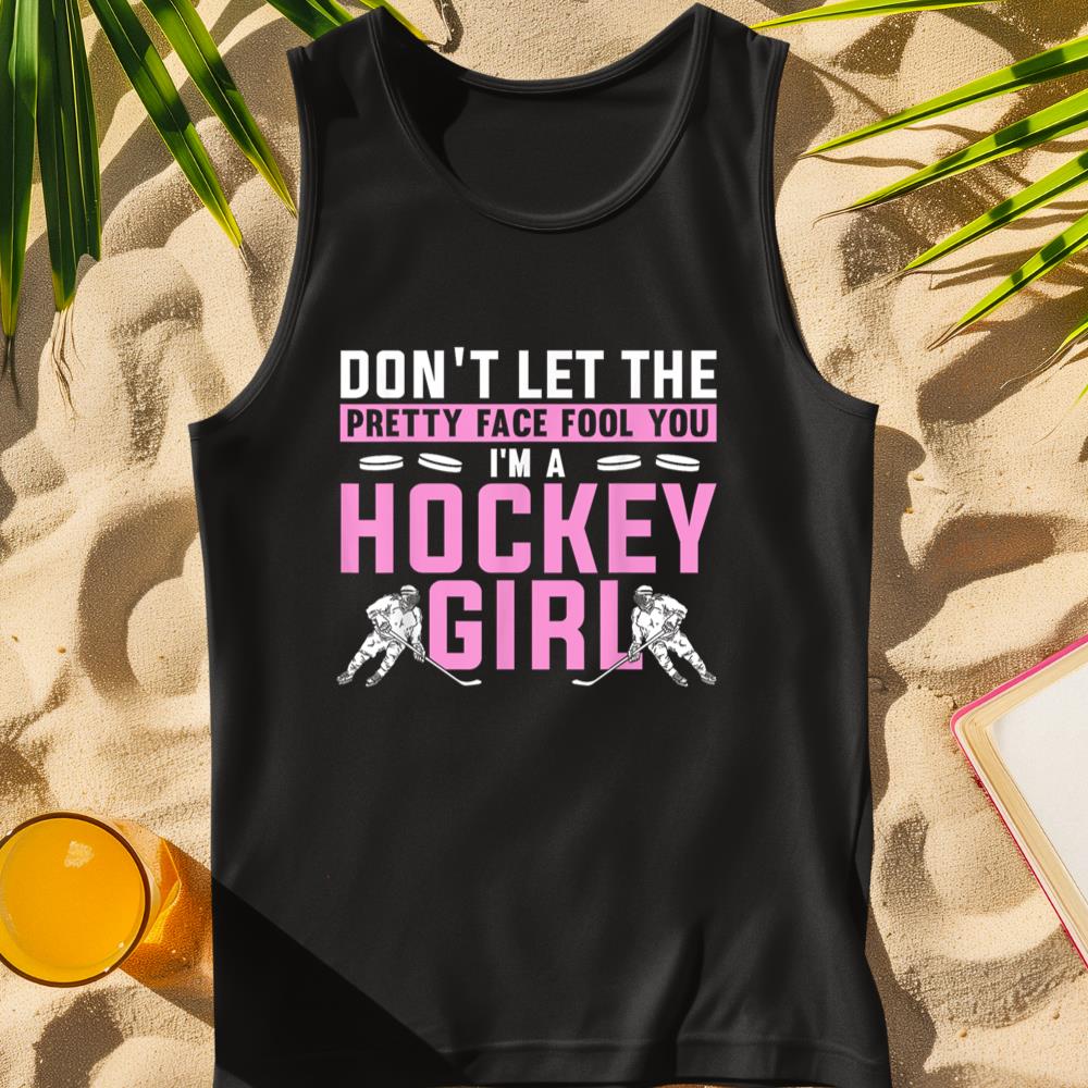 Cool Ice Hockey For Women Girls Hockey Player Sports Lovers Tank Top