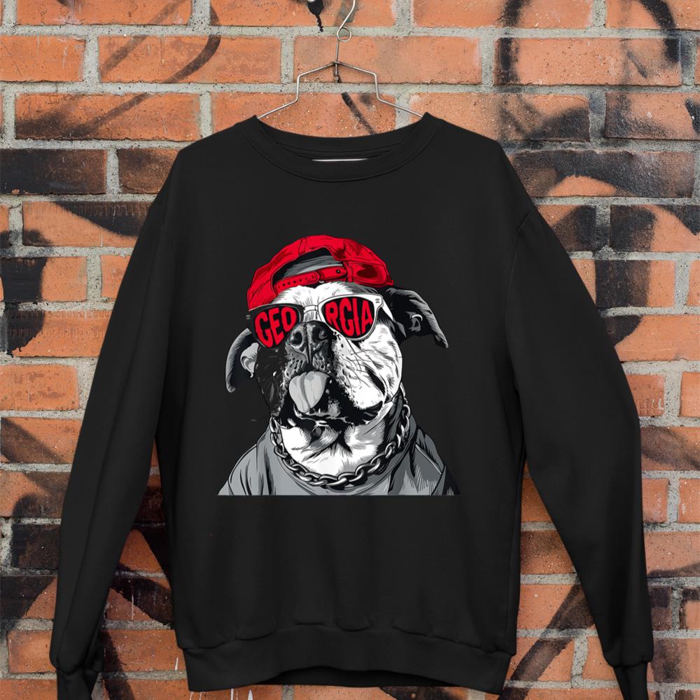 Football Seasons Cute Animal Dogs Game Day Bulldog Graphic Sweatshirt